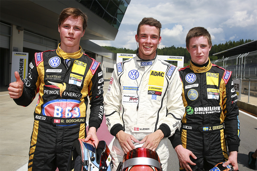 Ralph Boschung, Mikkel Jensen og Joel Eriksson
(Foto: ADAC)